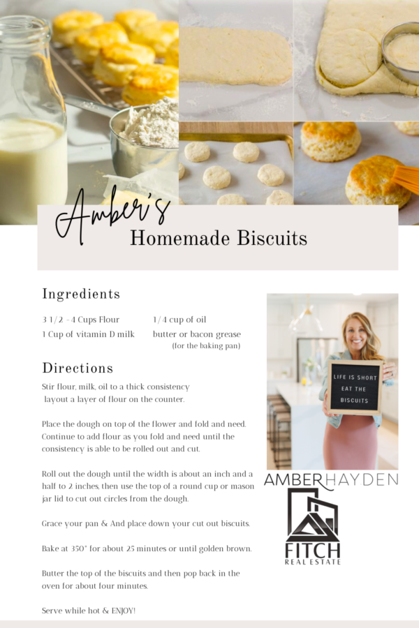Amber's Homemade Biscuits Recipe Card Download
